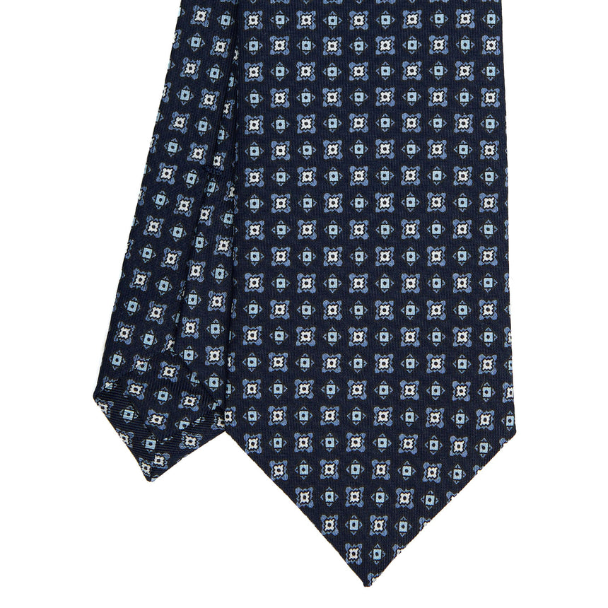 CRAVATTA SARTORIALE CLASSICA IN SETA BLU SCURO