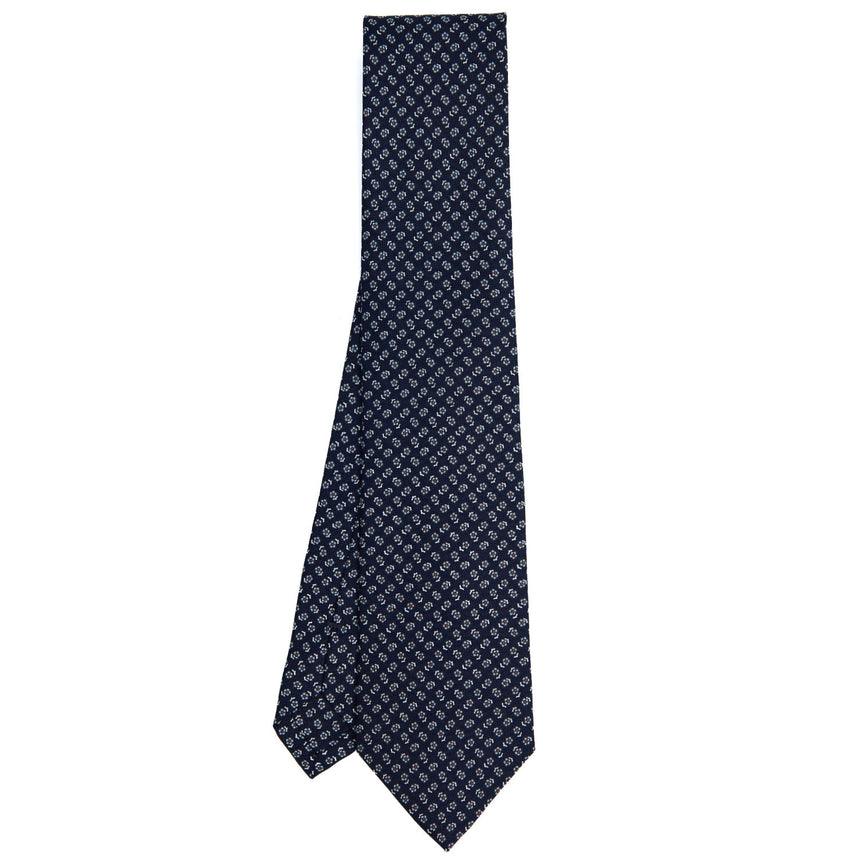 CRAVATTA SARTORIALE CLASSICA IN SETA BLU SCURO