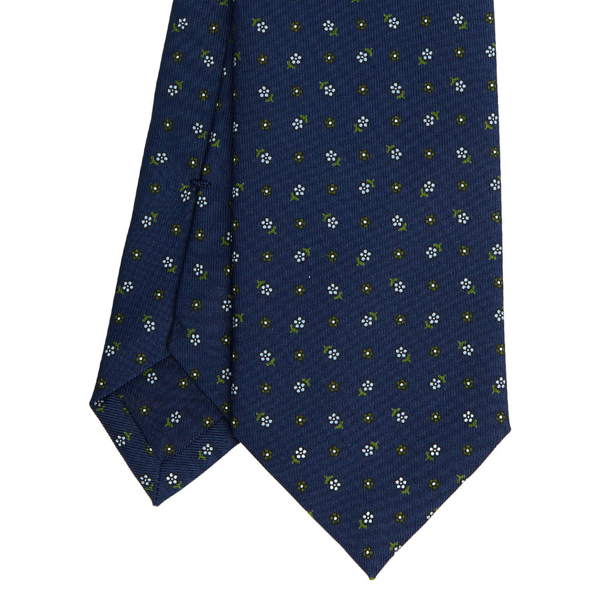 CRAVATTA SARTORIALE CLASSICA IN SETA BLU SCURO