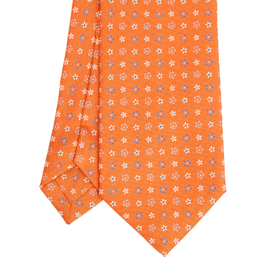 CRAVATTA SARTORIALE CLASSICA IN SETA ARANCIONE