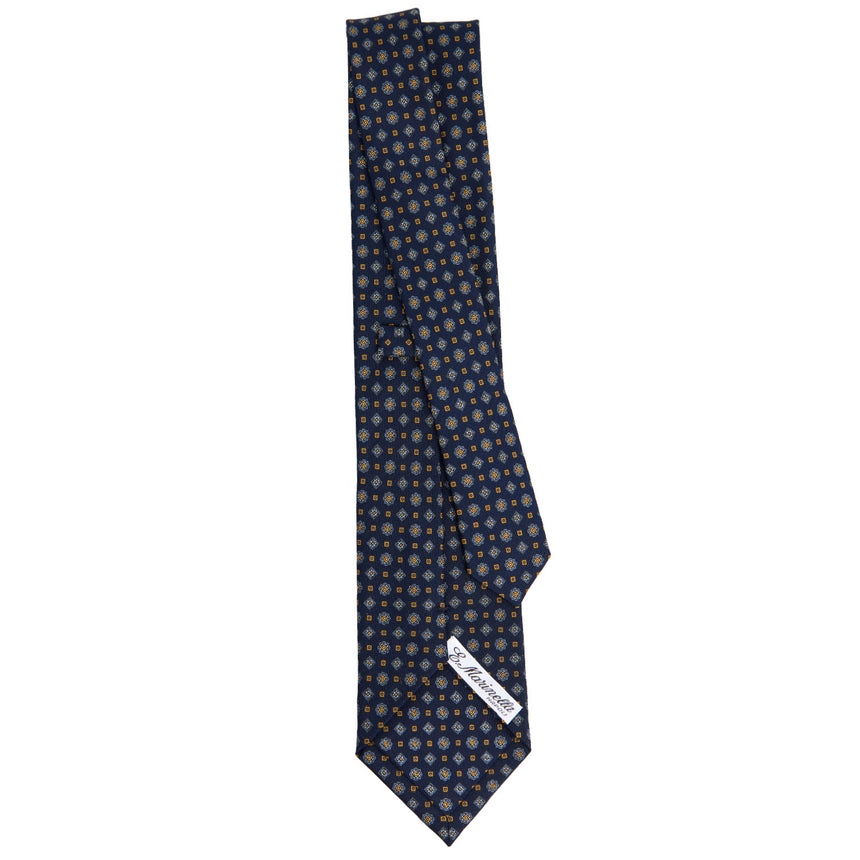 CRAVATTA SARTORIALE CLASSICA IN SETA BLU SCURO