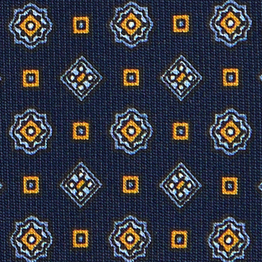 CRAVATTA SARTORIALE CLASSICA IN SETA BLU SCURO