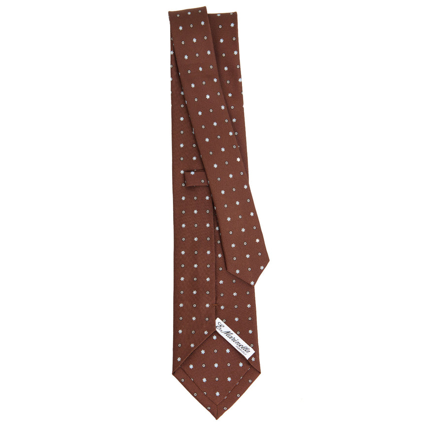 CRAVATTA SARTORIALE CLASSICA IN SETA MARRONE SCURO