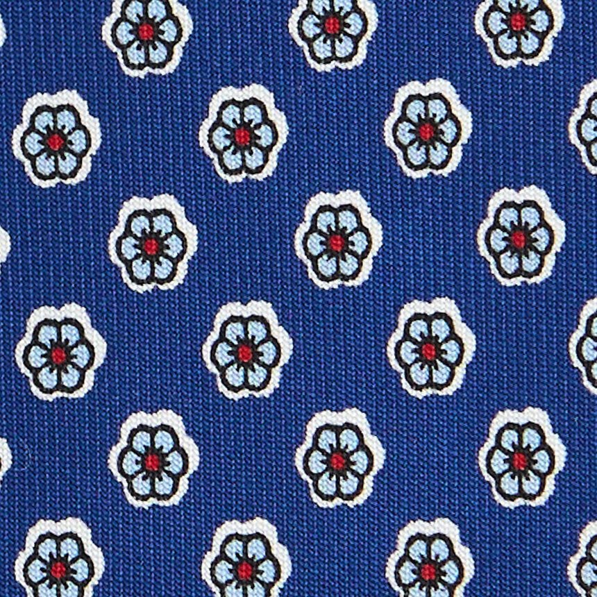 CRAVATTA SARTORIALE CLASSICA IN SETA BLU