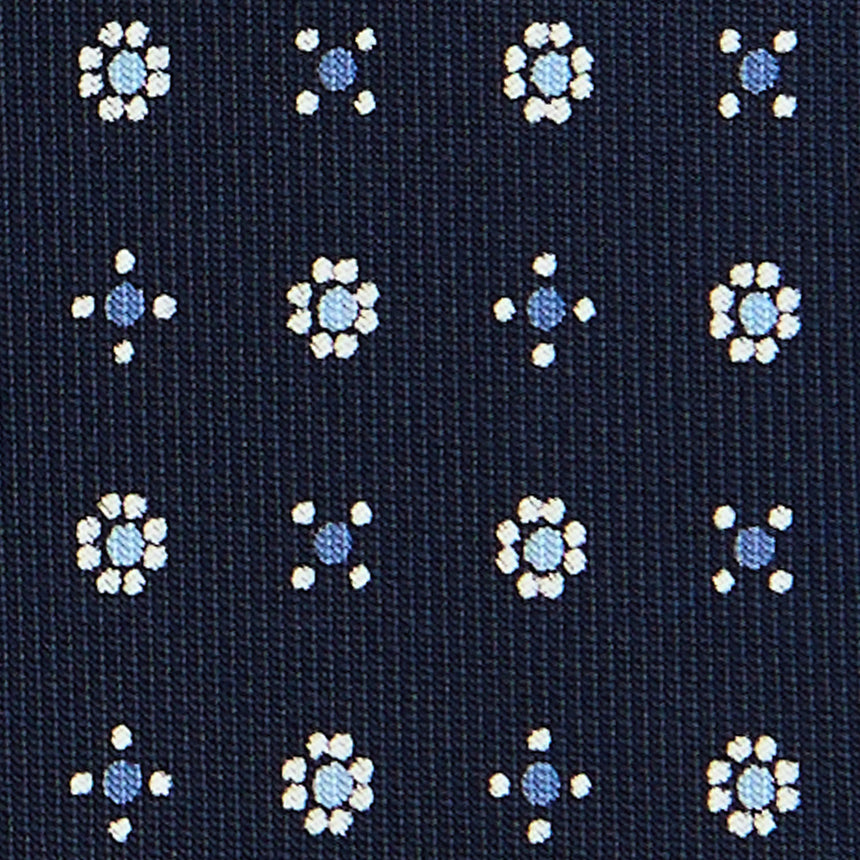 CRAVATTA SARTORIALE CLASSICA IN SETA BLU SCURO