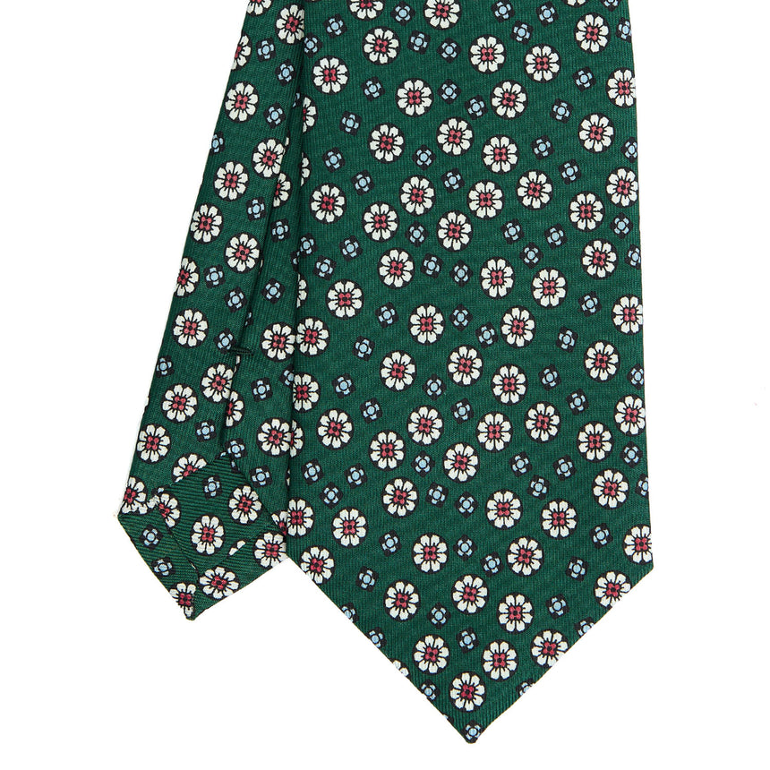 CRAVATTA SARTORIALE CLASSICA IN SETA VERDE SCURO