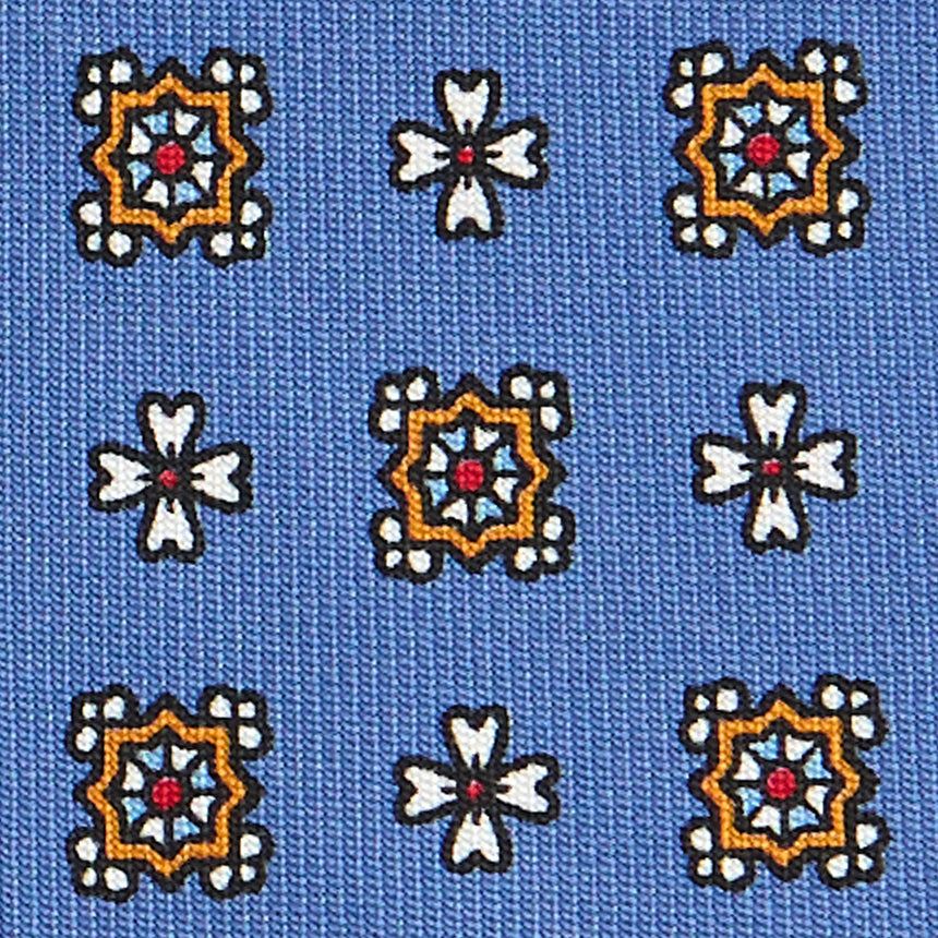 CRAVATTA SARTORIALE CLASSICA IN SETA AZZURRO POLVERE