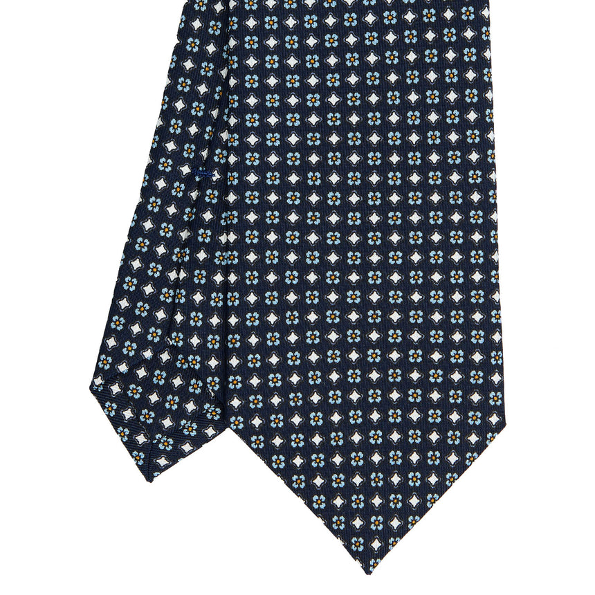 CRAVATTA SARTORIALE CLASSICA IN SETA BLU SCURO