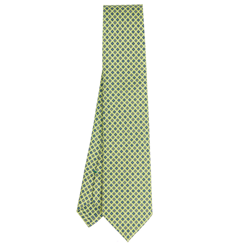 LIGHT GREEN SARTORIAL PRINTED SILK TIE