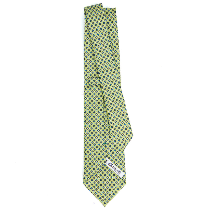 LIGHT GREEN SARTORIAL PRINTED SILK TIE