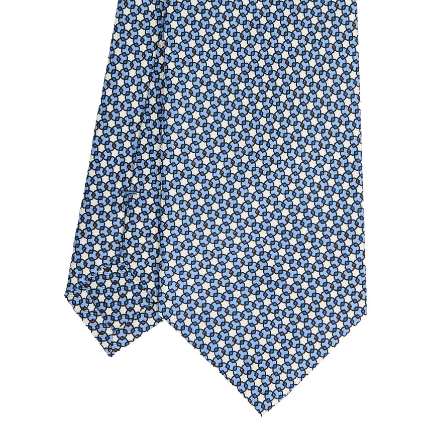 LIGHT BLUE SARTORIAL PRINTED SILK TIE