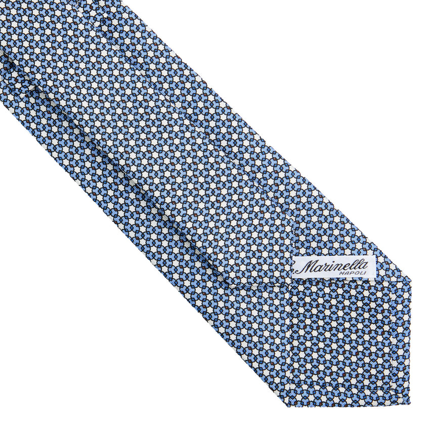LIGHT BLUE SARTORIAL PRINTED SILK TIE