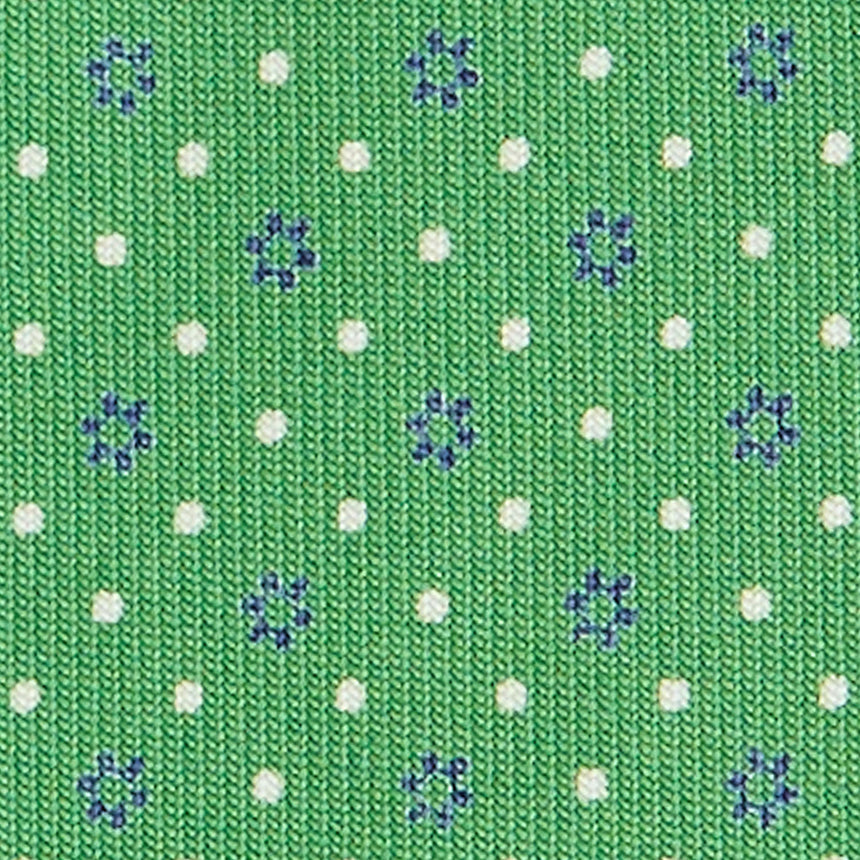 CRAVATTA SARTORIALE IN SETA STAMPATA VERDE CHIARO