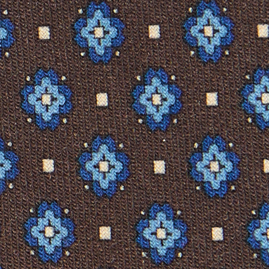 CRAVATTA SARTORIALE IN LANA MARRONE SCURO