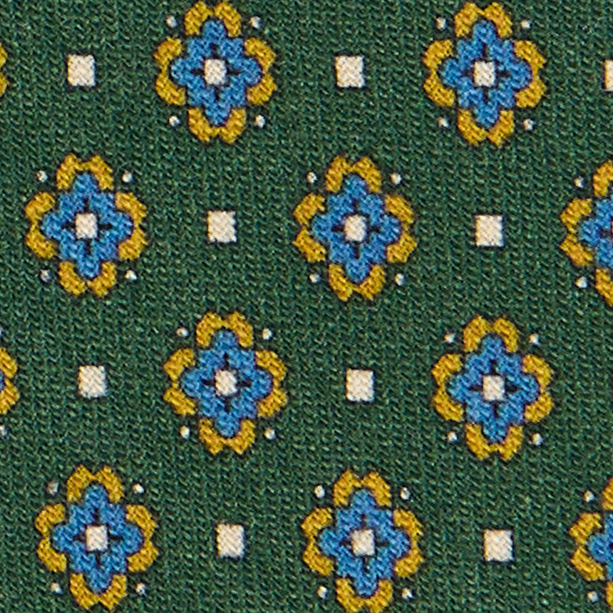 CRAVATTA SARTORIALE IN LANA VERDE OLIVA