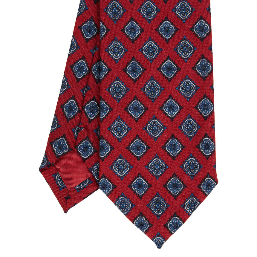 CRAVATTA SARTORIALE IN LANA BORDEAUX