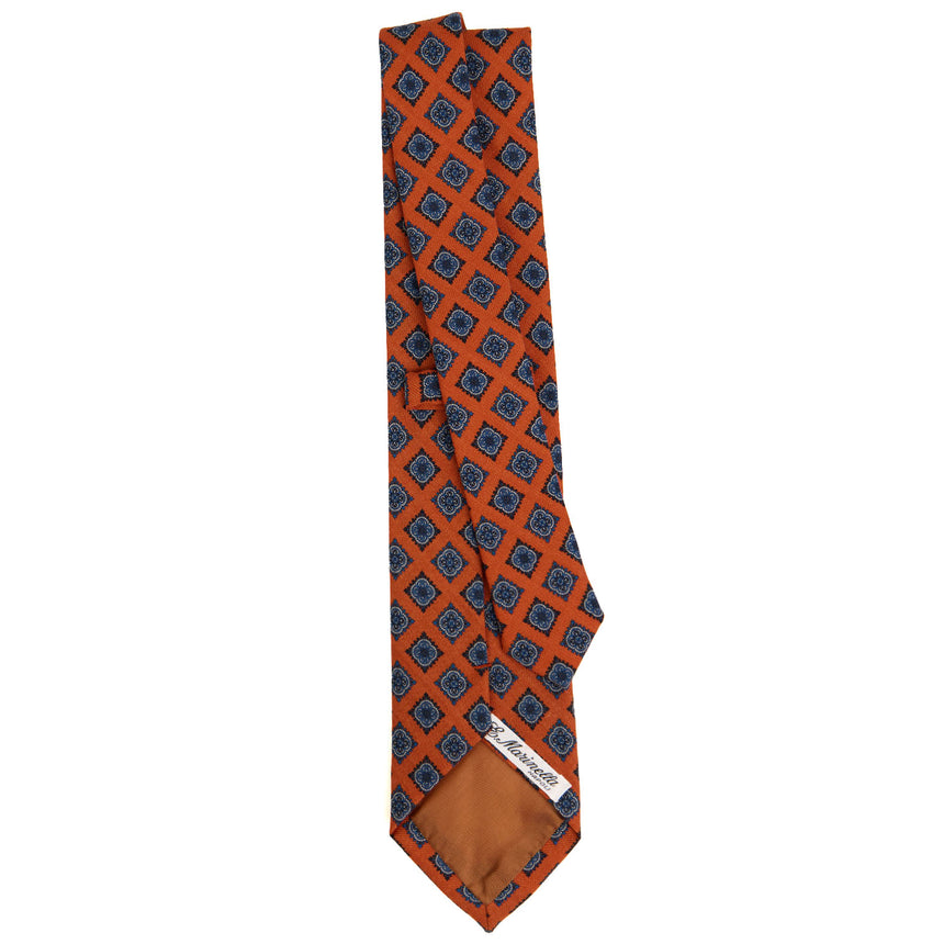 CRAVATTA SARTORIALE IN LANA ARANCIONE