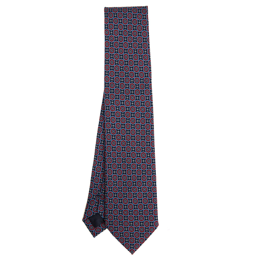 CRAVATTA SARTORIALE IN LANA BLU SCURO