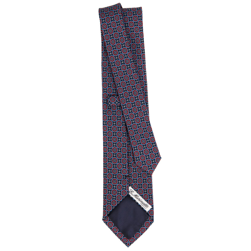 CRAVATTA SARTORIALE IN LANA BLU SCURO
