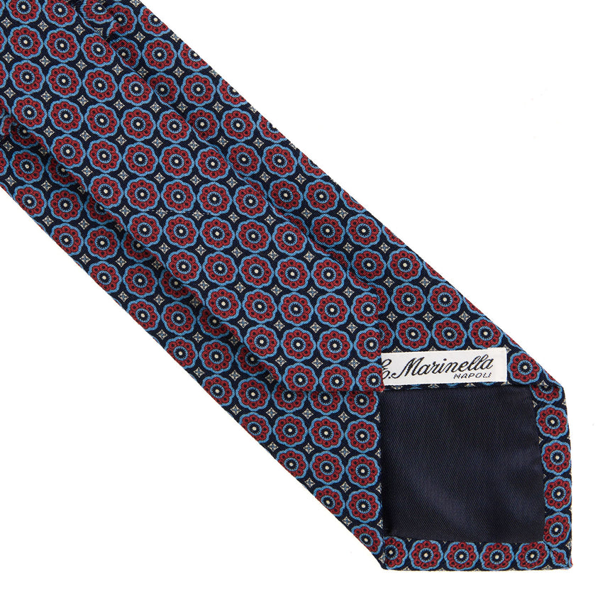 CRAVATTA SARTORIALE IN LANA BLU SCURO