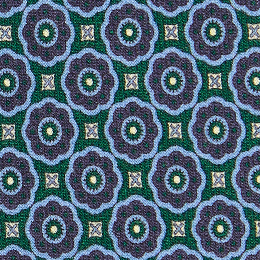 CRAVATTA SARTORIALE IN LANA VERDE SCURO