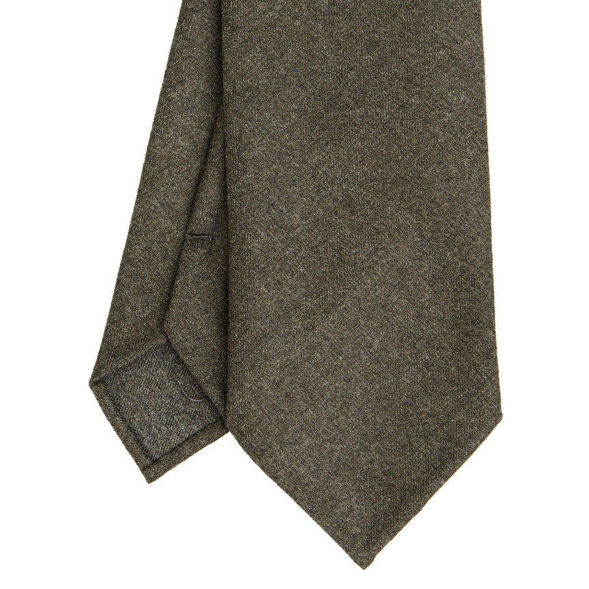 OLIVE GREEN SARTORIAL UNLINED WOOL TIE