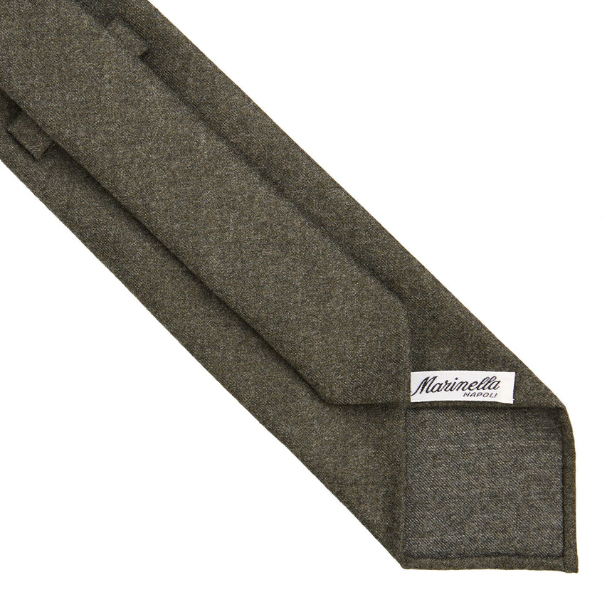 OLIVE GREEN SARTORIAL UNLINED WOOL TIE