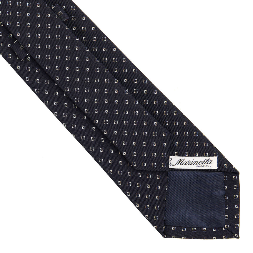 CRAVATTA CERIMONIA IN SETA JACQUARD BLU SCURO