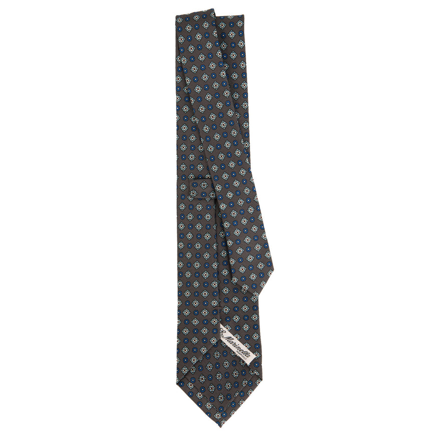 DARK GREY SARTORIAL PRINTED SILK TIE