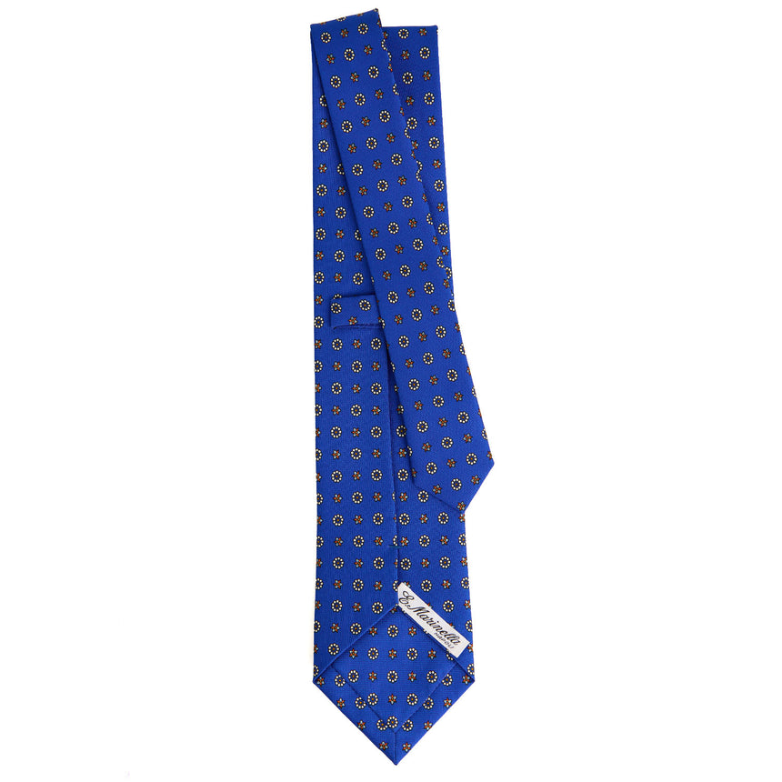 CRAVATTA SARTORIALE IN SETA STAMPATA BLUETTE