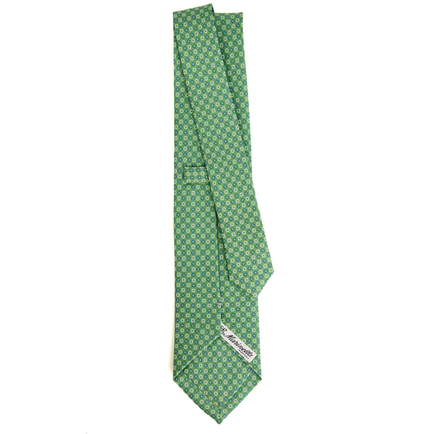 DARK GREEN SARTORIAL PRINTED SILK TIE