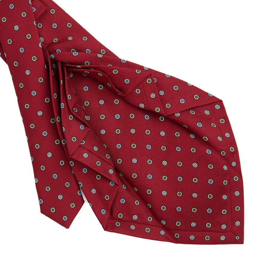 CRAVATTA SARTORIALE 9 PIEGHE IN SETA BORDEAUX