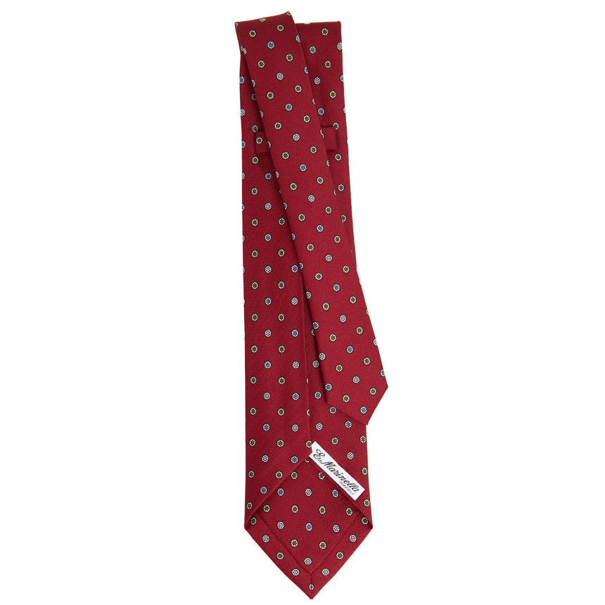 CRAVATTA SARTORIALE 9 PIEGHE IN SETA BORDEAUX