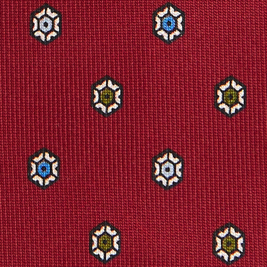 CRAVATTA SARTORIALE 9 PIEGHE IN SETA BORDEAUX