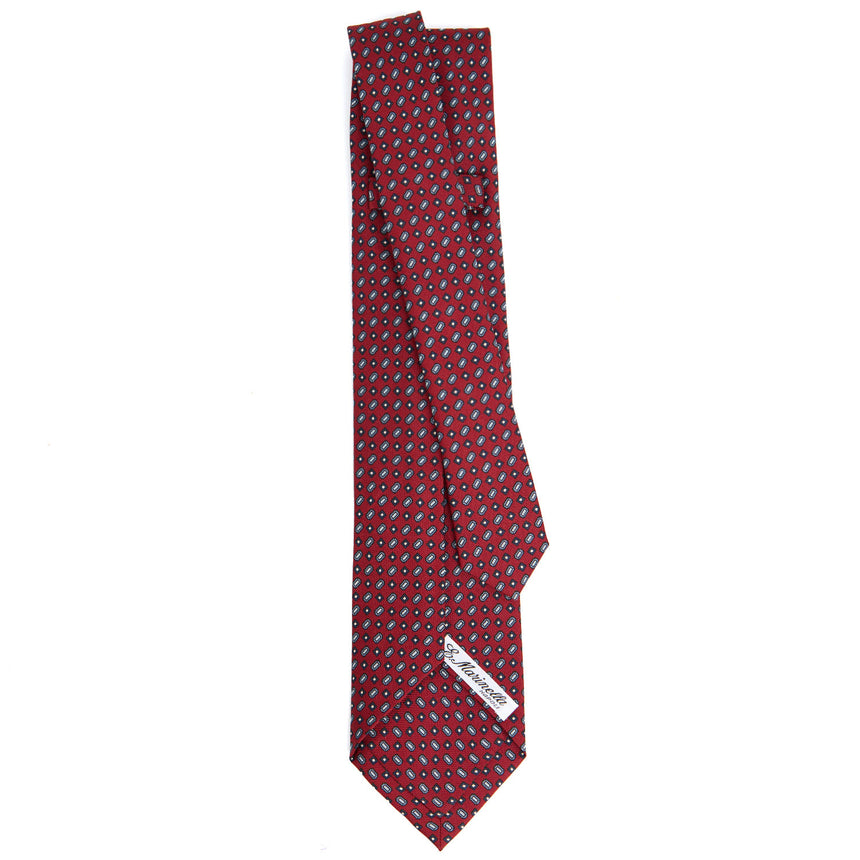 CRAVATTA SARTORIALE 9 PIEGHE IN SETA BORDEAUX