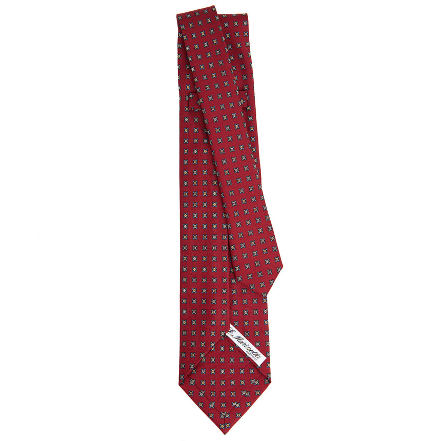 CRAVATTA SARTORIALE 9 PIEGHE IN SETA BORDEAUX