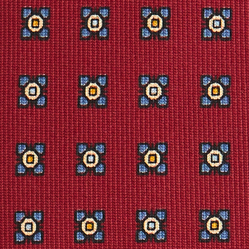 CRAVATTA SARTORIALE 9 PIEGHE IN SETA BORDEAUX