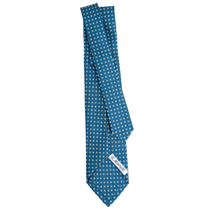 MID BLUE 9 FOLD SARTORIAL SILK TIE