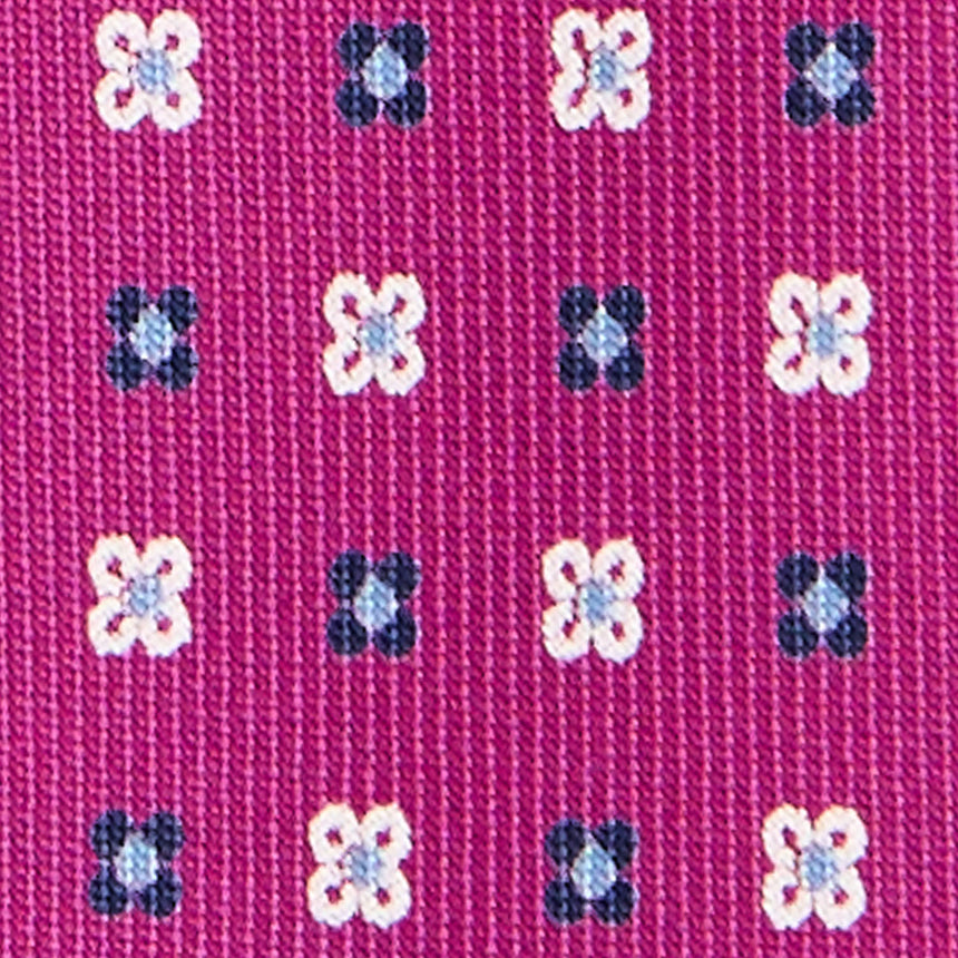 CRAVATTA SARTORIALE 9 PIEGHE IN SETA FUCSIA