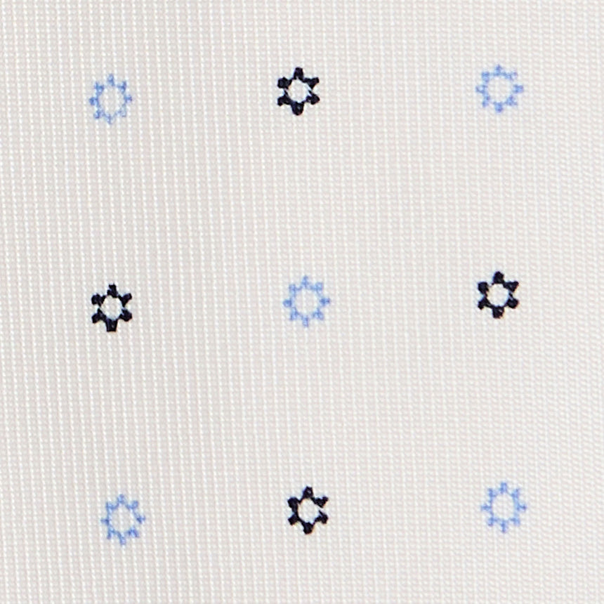 WHITE 9 FOLD SARTORIAL SILK TIE