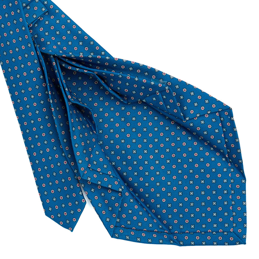 MID BLUE 9 FOLD SARTORIAL SILK TIE
