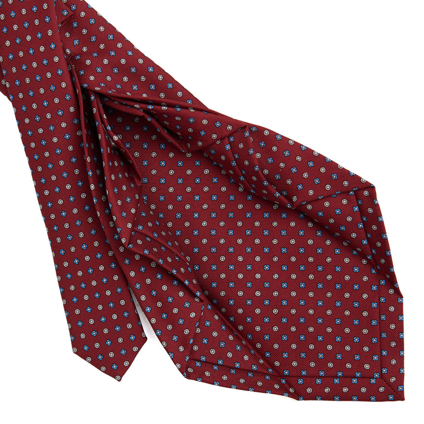 CRAVATTA SARTORIALE 9 PIEGHE IN SETA BORDEAUX