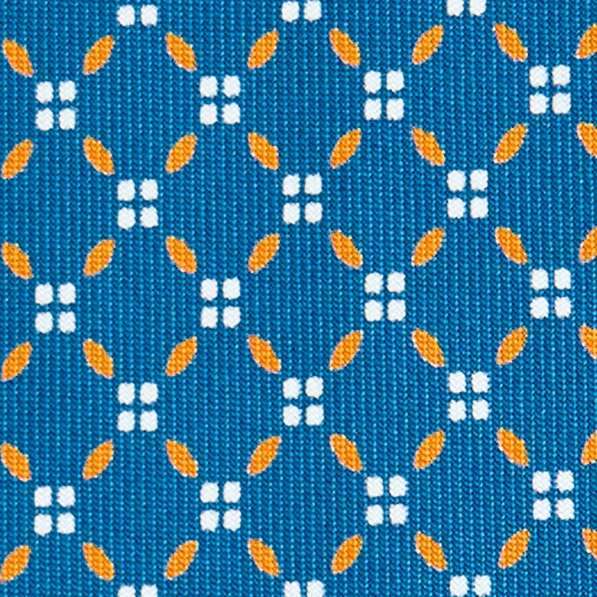 MID BLUE 9 FOLD SARTORIAL SILK TIE