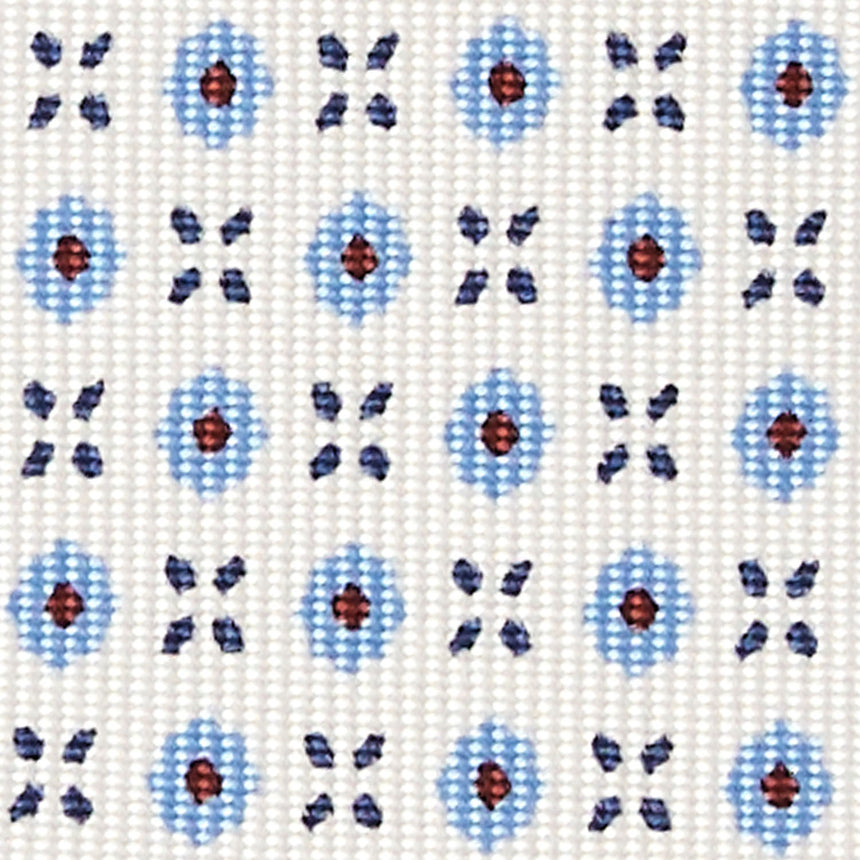 WHITE 5 FOLD SARTORIAL SILK TIE