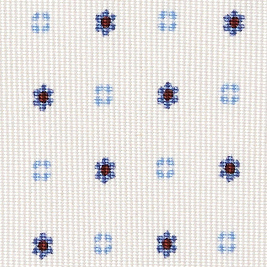 WHITE 5 FOLD SARTORIAL SILK TIE