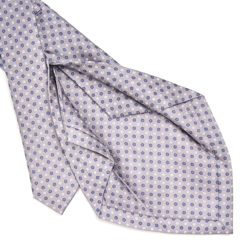 LIGHT GREY 5 FOLD SARTORIAL SILK TIE