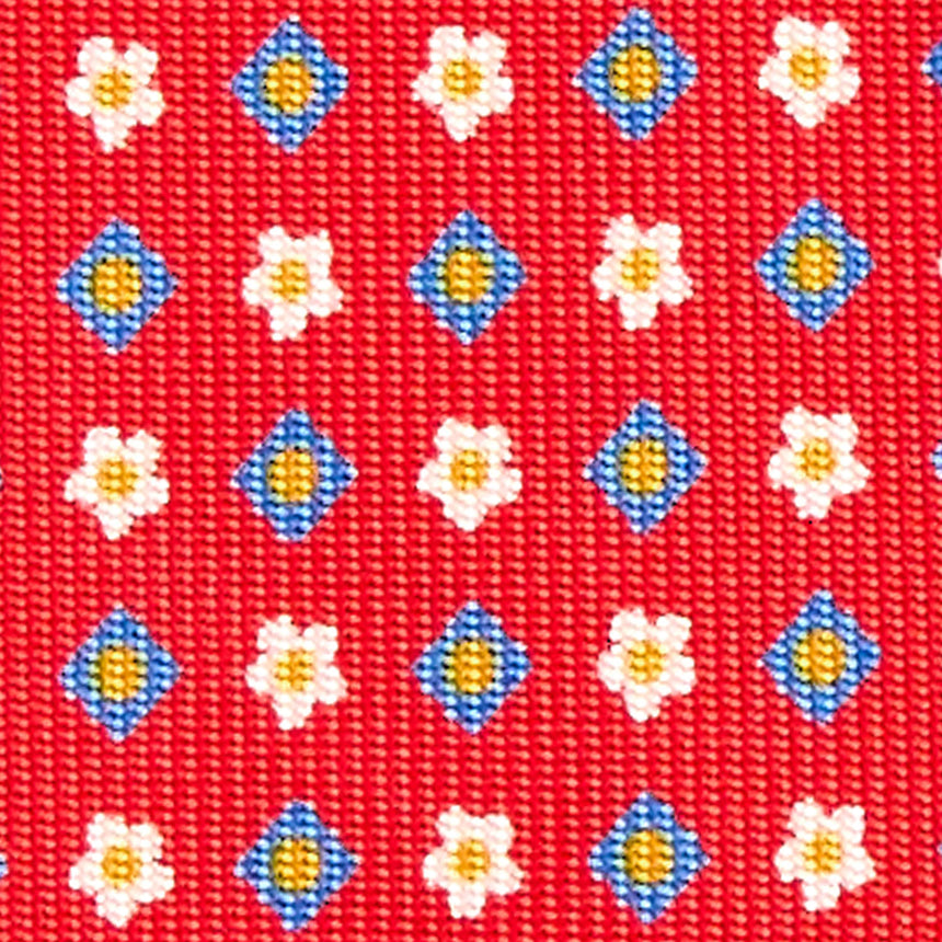 CRAVATTA SARTORIALE 5 PIEGHE IN SETA ROSSA