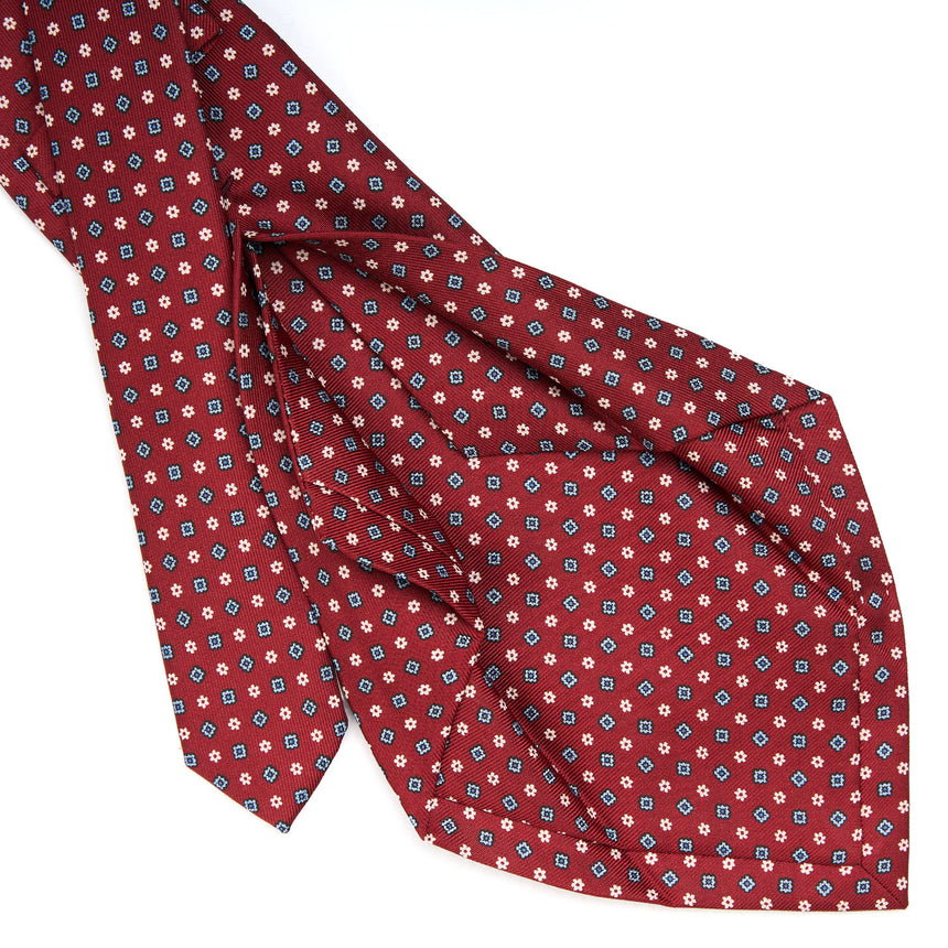 CRAVATTA SARTORIALE 5 PIEGHE IN SETA BORDEAUX