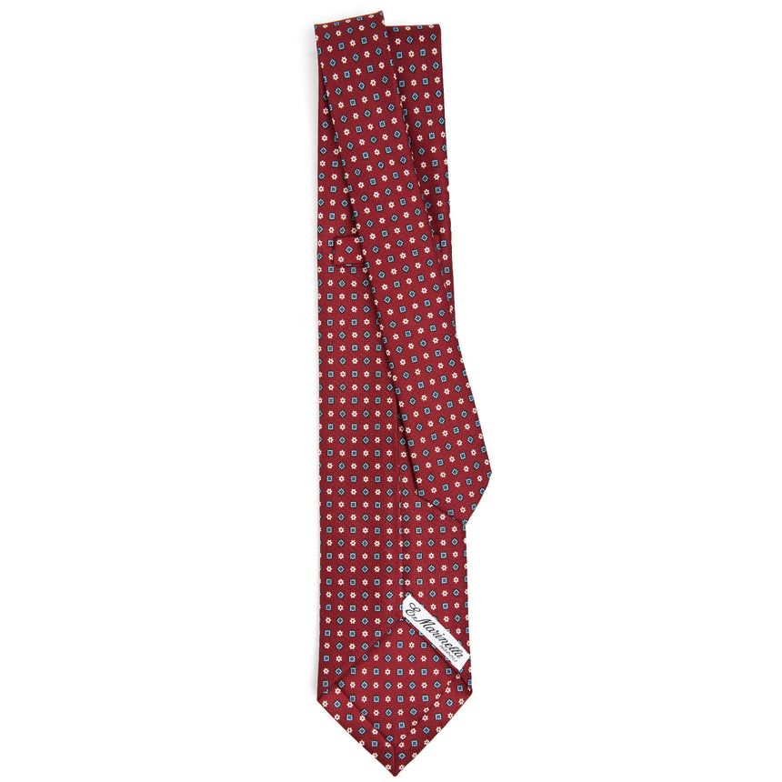 CRAVATTA SARTORIALE 5 PIEGHE IN SETA BORDEAUX