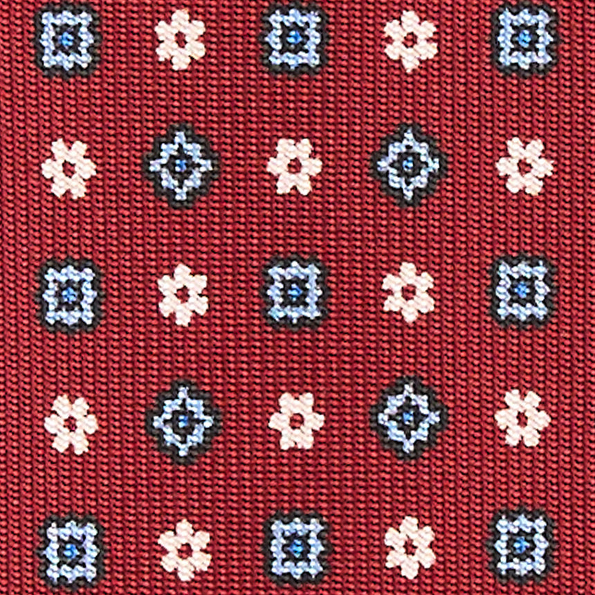 CRAVATTA SARTORIALE 5 PIEGHE IN SETA BORDEAUX